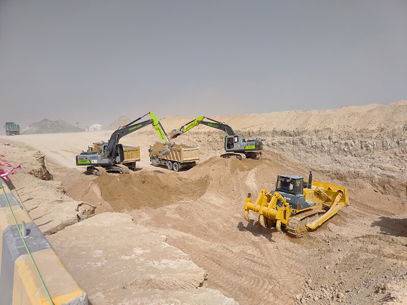 ZOOMLION Earthmoving Machinery perform during construction of the UAE's Federal Railway Project